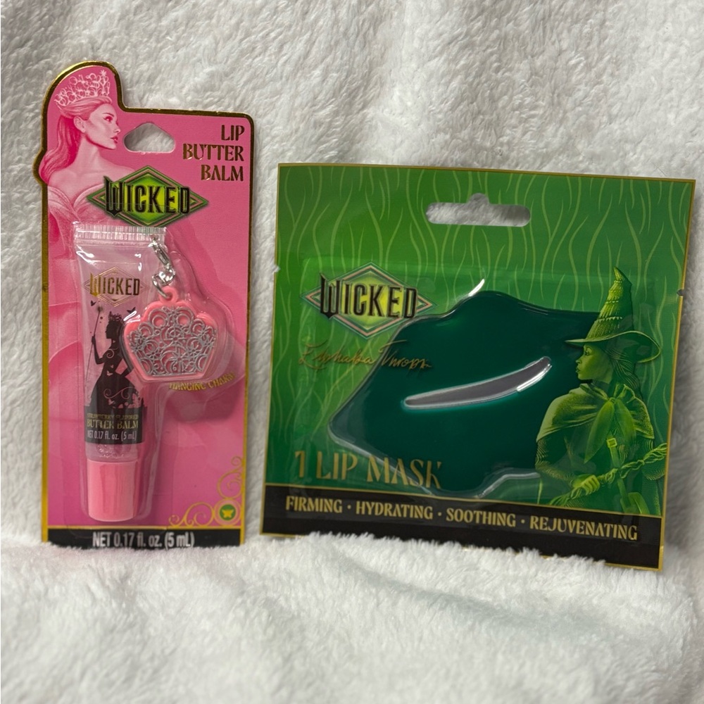 Wicked Lip Butter Balm and Lip Mask Set - Pink and Green